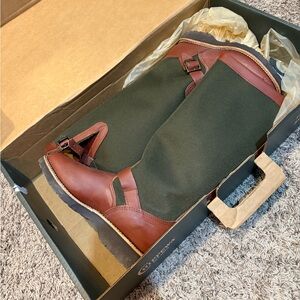 Men's Green and Brown Boots